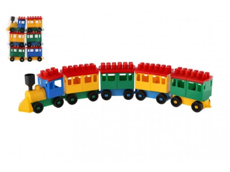 Stavebnice LORI 8, vlak, 5 vagónků