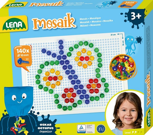 Mozaika klobouček, 1cm, 140 kusů