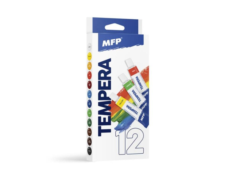 Temperové barvy 12 ks x 12 ml