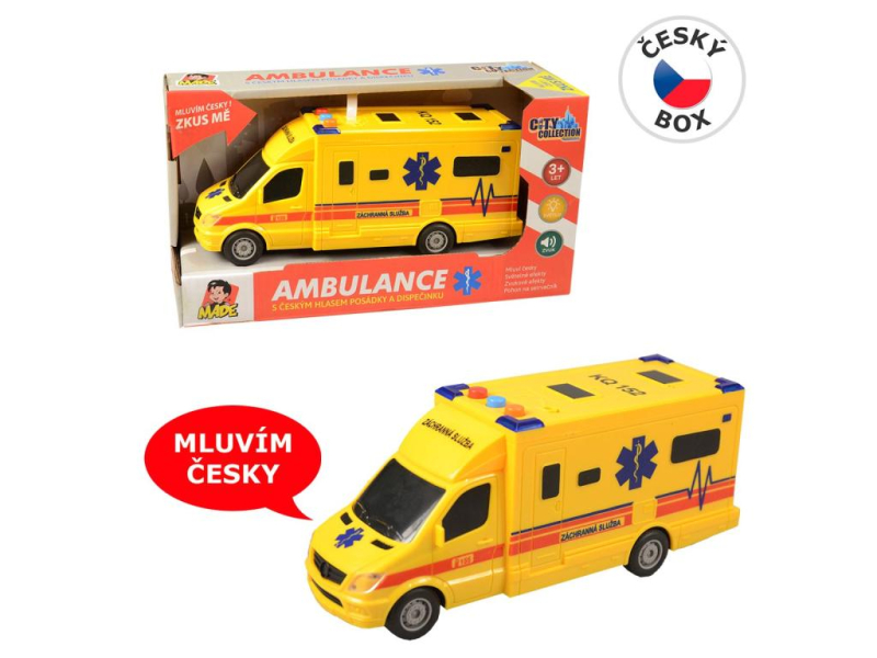 Sanitka na setrvačník, se světlem a zvukem