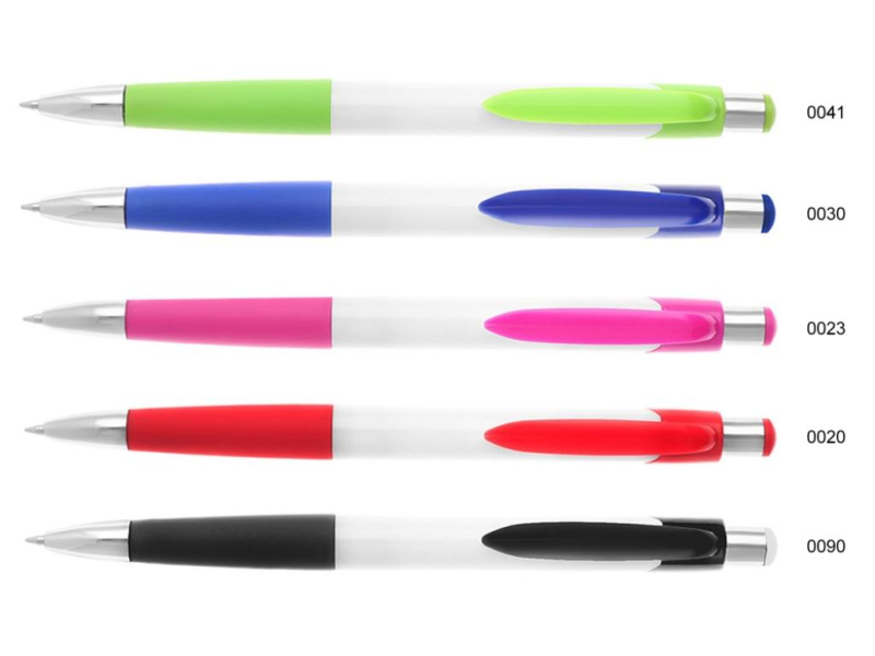 Kuličková tužka, Colombo White, gumový úchop