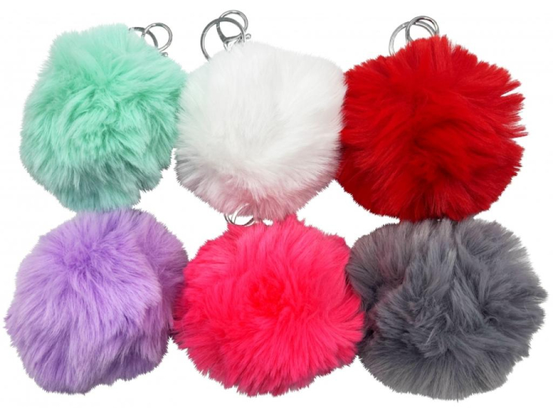 Klíčenka, plyšová koule, 10cm