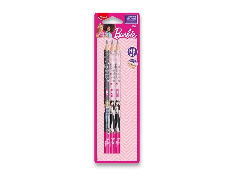 Bezdřevé grafitové tužky, 6KS, Barbie