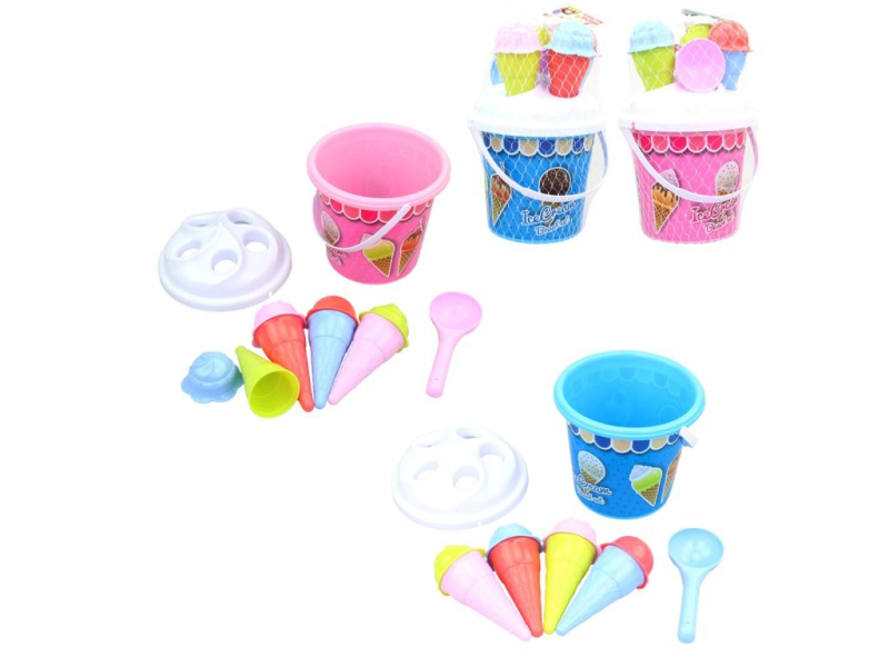 Kbelík se zmrzlinami, sada na písek