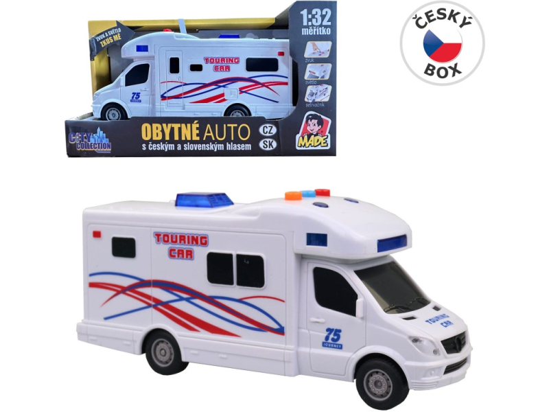 Auto karavan, se světlem a zvukem, setrvačník