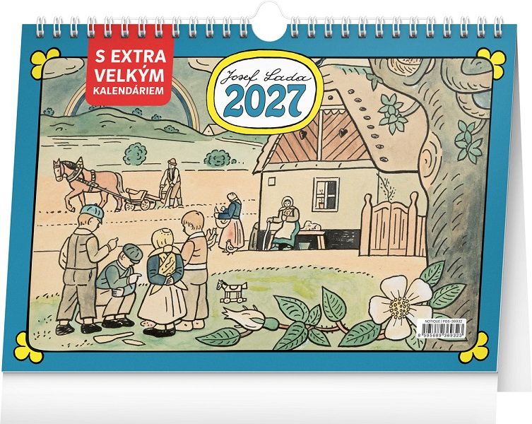 Kalendář stolní, Josef Lada, extra velké kalendárium, Presco Group