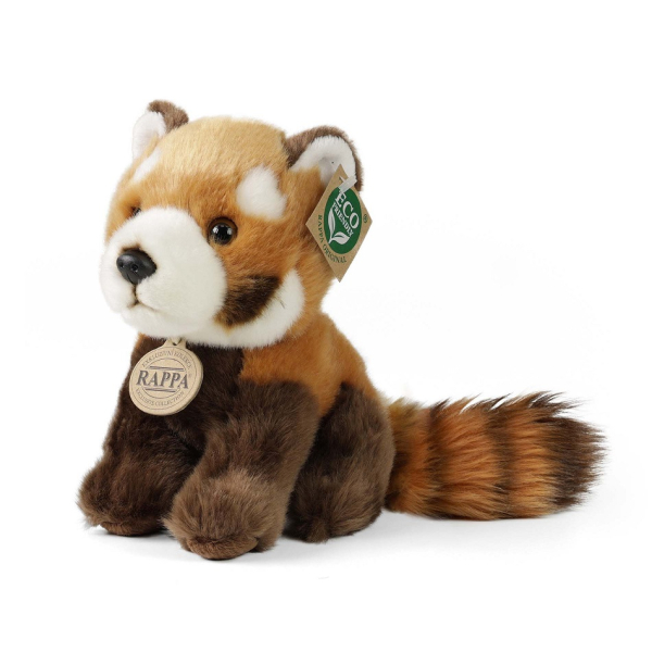 Panda červená, sedící, plyšová