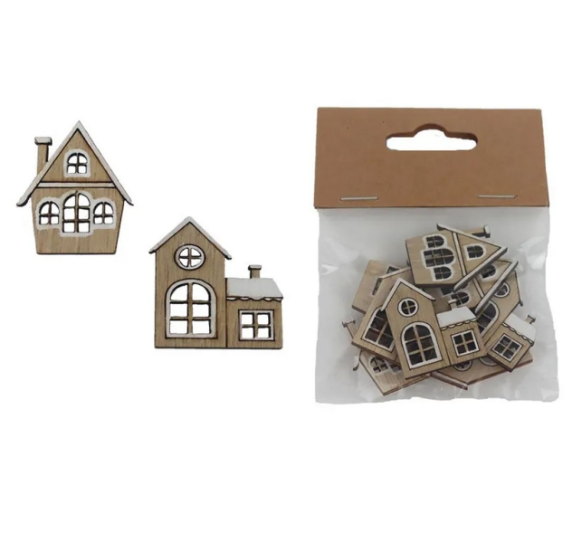 Domeček, 8 kusů, přírodní