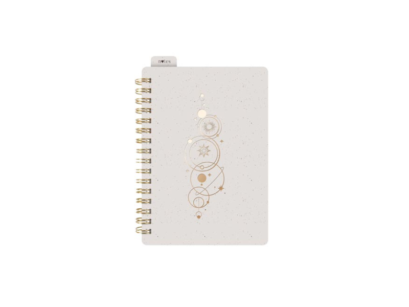 Blok A6 linkovaný se spirálou krémový