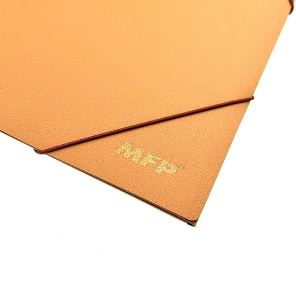 Mapa 3klopy s gumou béžová barva, vzor kůže