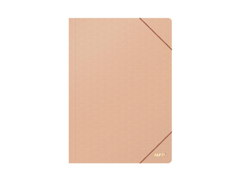 Mapa 3klopy s gumičkou,barva růžová vroz kůže