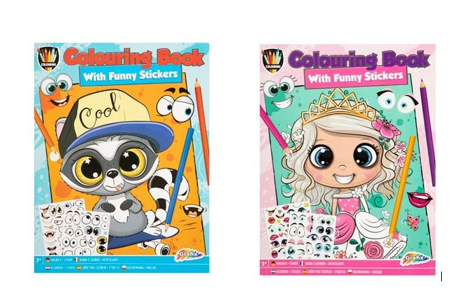 Omalovánky s vtipnými samolepkami