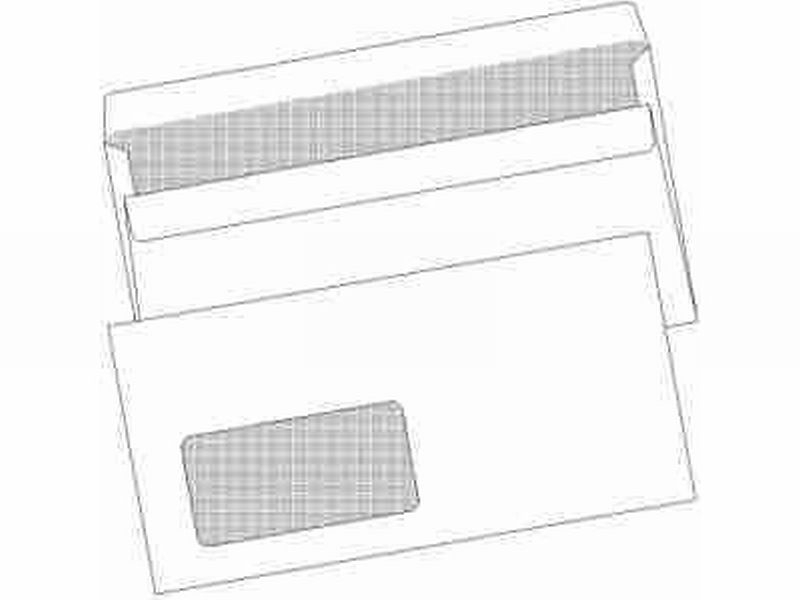 Obálky DL, okénko, samolepicí s krycí páskou