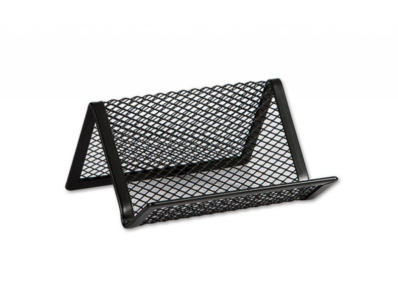 Drátěný stojánek na vizitky černý