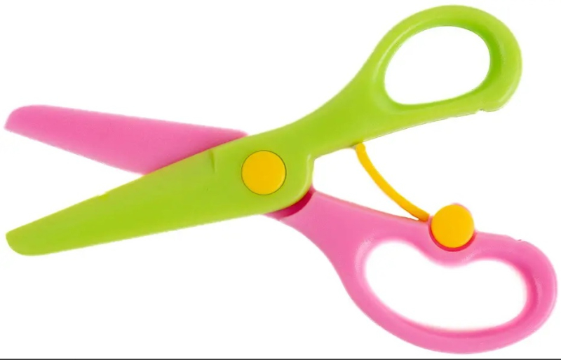 Nůžky 13,5cm, dětské, celoplastové, s pružinou