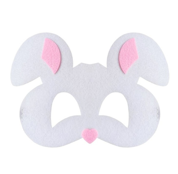 Polomaska Králík bílý fleesová