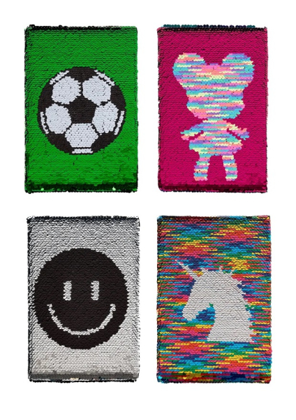 Zápisník, A5, flitry, mix