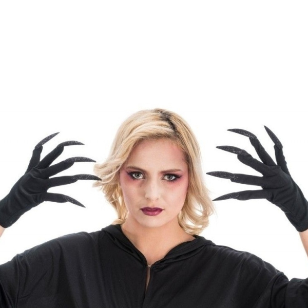 Rukavice černé s nehty