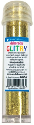 Glitr, zlatý, 6g