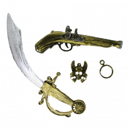 Pirátská sada, s pistolí a šavlí