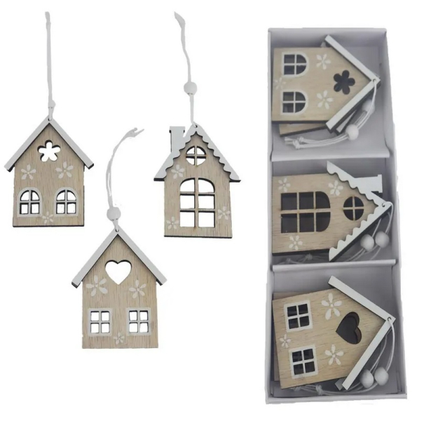 Domeček 3 kusy, k zavěšení