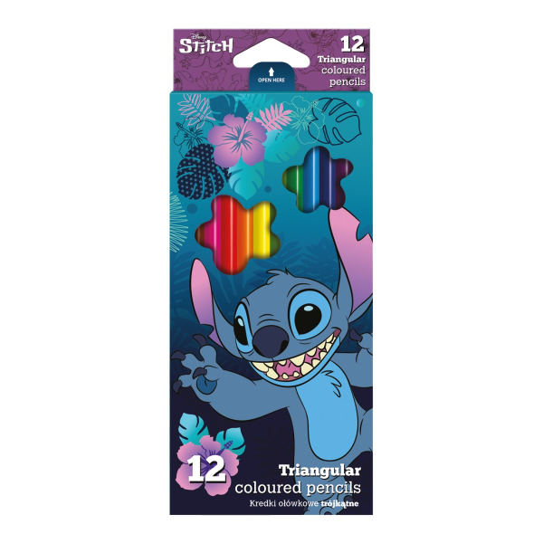 Pastelky colorino 12ks, stitch trojhranné
