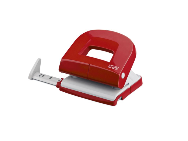 Děrovač novus E216 červená 16listů