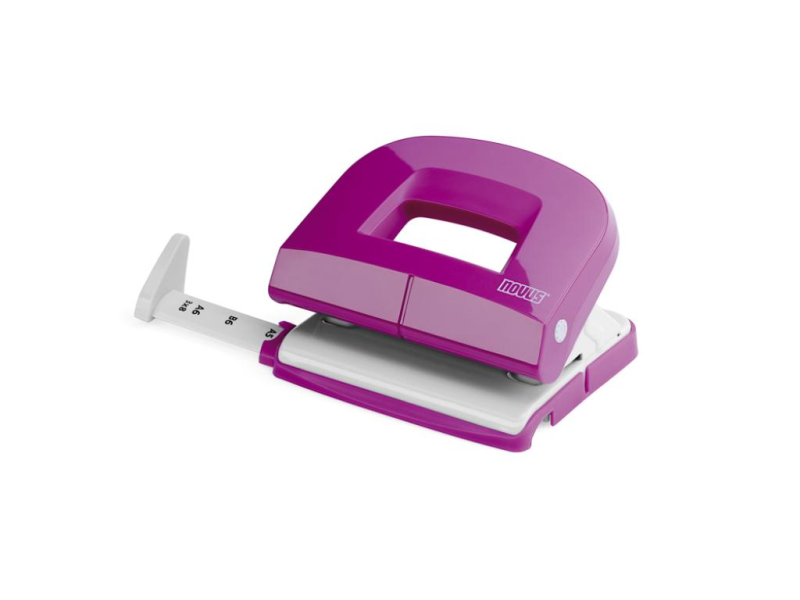 Děrovač novus E216 růžová lesklá