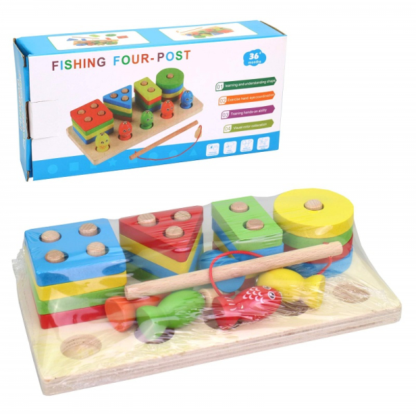 Vkládačka, rybičky, dřevo