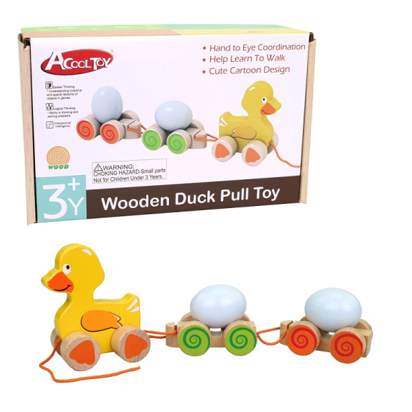 Kačena tahací, dřevěná