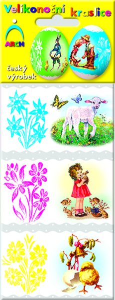 Fólie na vejce, bílý podklad, 6 kusů