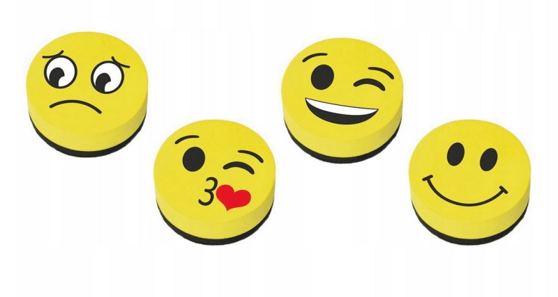 Houba stírací, magnetická, Emoji