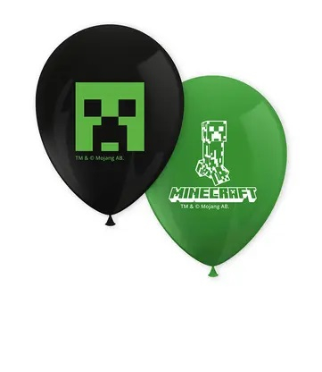 Balónky nafukovací, Minecraft, 8 kusů