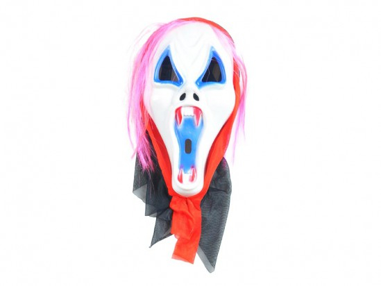 Maska vřískot červené vlasy