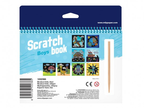Škrabací blok 8 listů pro kluky