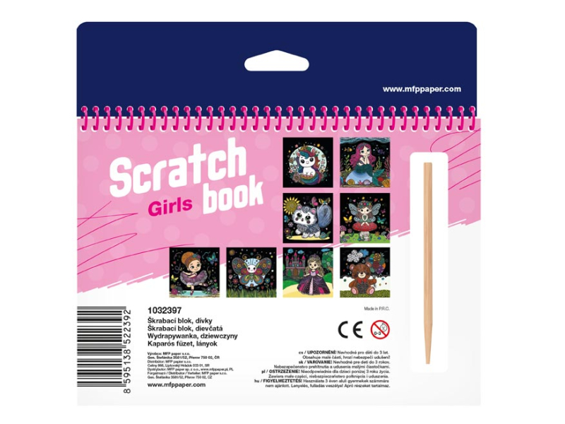 Škrabací blok 8 listů pro holky