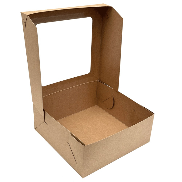 Krabice s okénkém 22x22x9 cm kraft