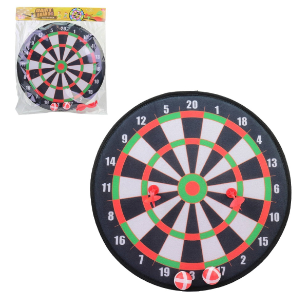 Terč na suchý zip, s míčky a šipkami