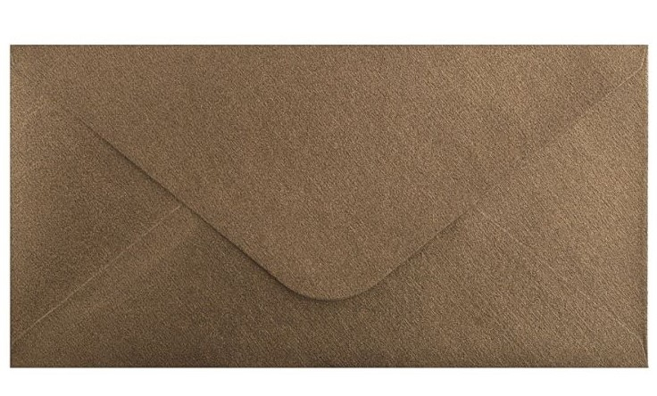 Obálka dlouhá hnědá s ražbou