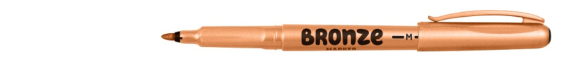 Popisovač, Centropen, 2670, permanentní, 1 mm, bronzový
