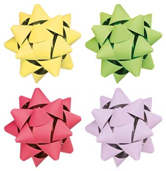 Hvězdička na dárky pastelová 6,5 cm