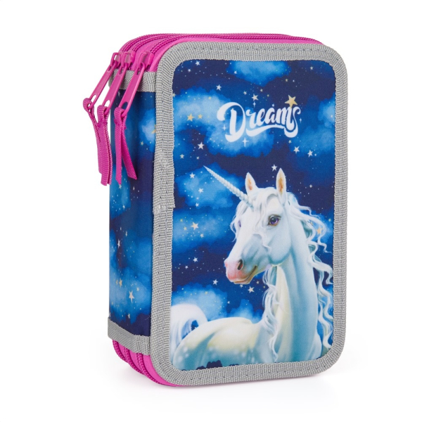 Penál 3patrový, prázdný, unicorn 1