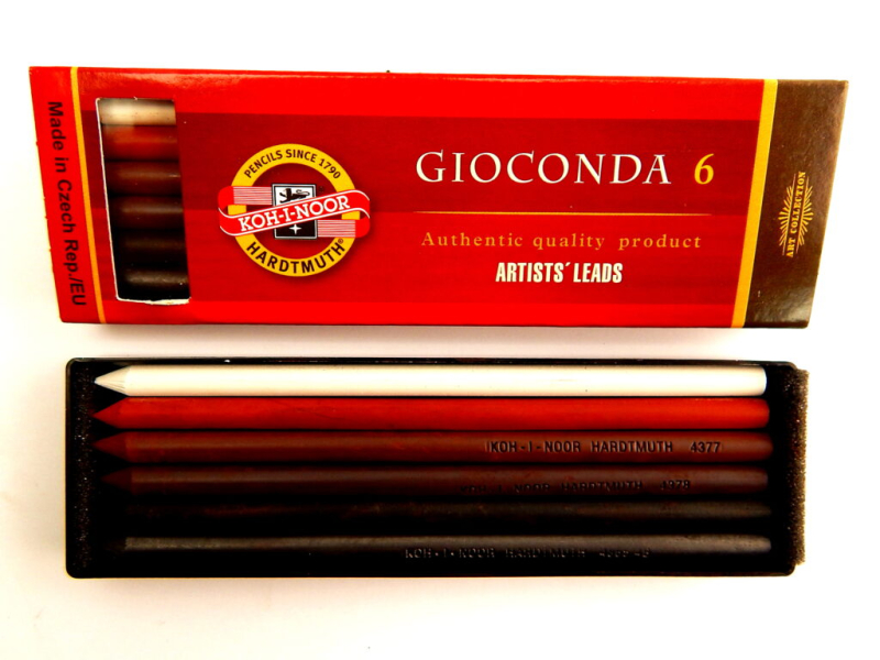 Tuhy kreslířské, Gioconda, 5,6mm, 6 kusů