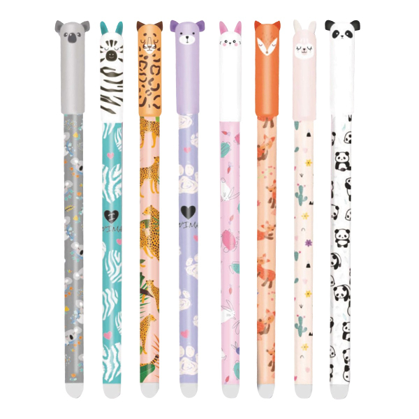 Kuličková tužka gumovací zvířátko s víčkem