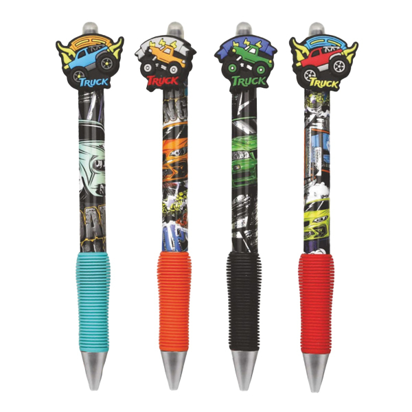 Kuličková tužka gumovací, auta