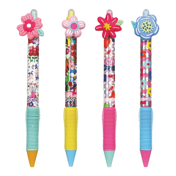 Kuličková tužka gumovací květiny
