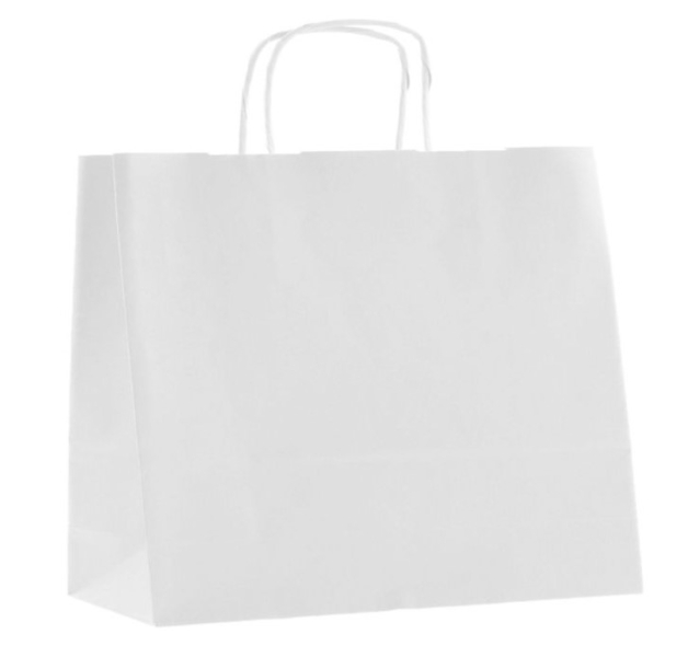 Taška papírová bílá 54 x 15 x 44 cm