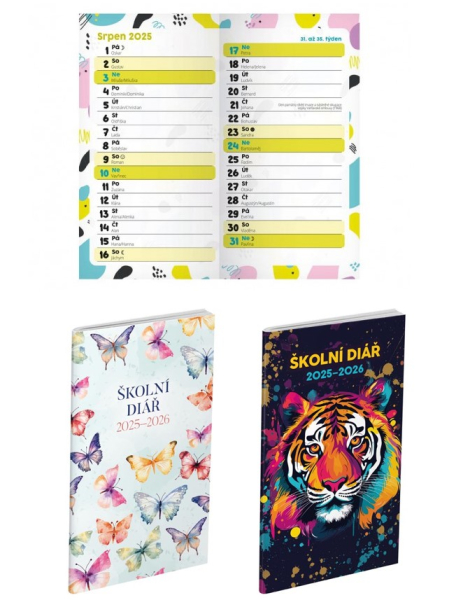Diář školní měsíční