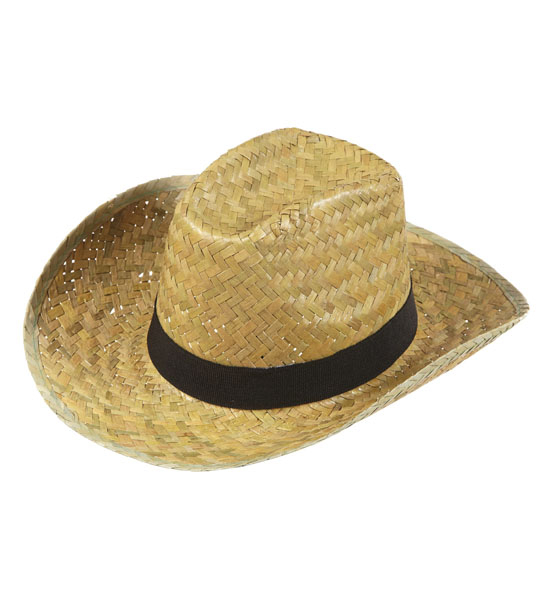 Klobouk slamák pánský černá stuha