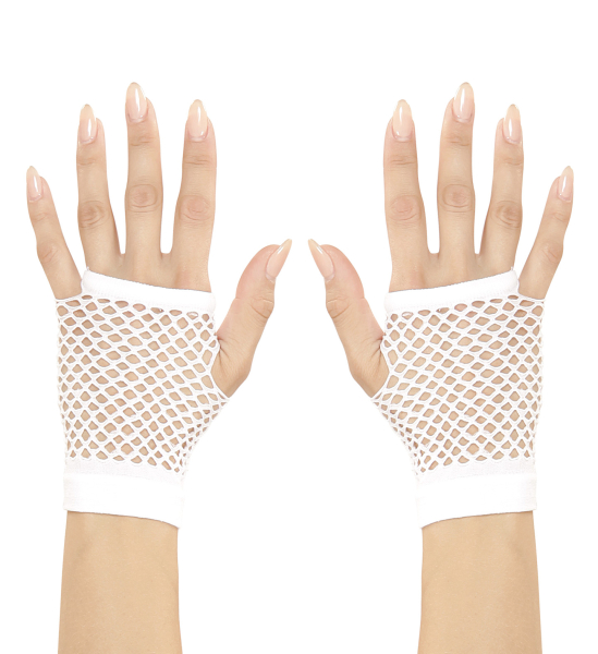 Rukavice síťované bílé krátké